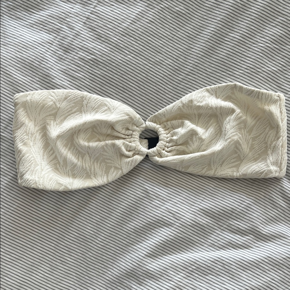 Onia Textured Cream bikini top